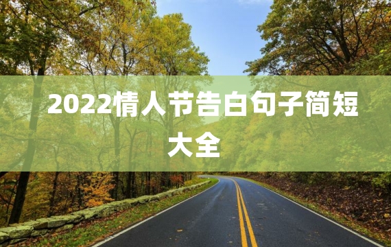 2022情人节告白句子简短大全