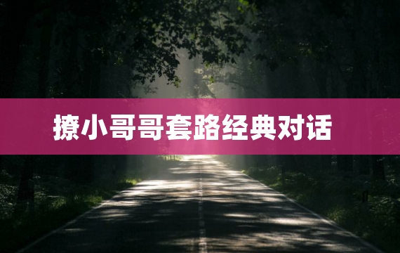 撩小哥哥套路经典对话