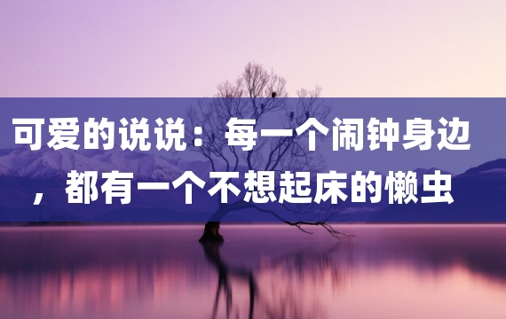 可爱的说说：每一个闹钟身边，都有一个不想起床的懒虫