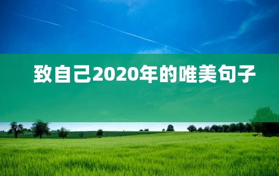 致自己2020年的唯美句子