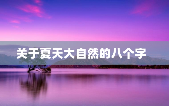 关于夏天大自然的八个字