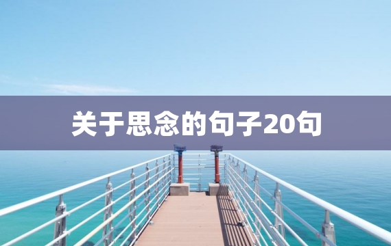 关于思念的句子20句