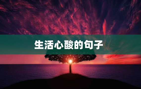 生活心酸的句子