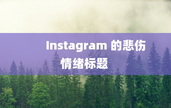 Instagram 的悲伤情绪标题