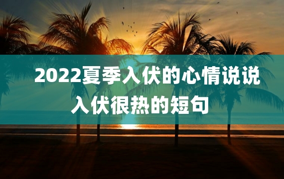 2022夏季入伏的心情说说 入伏很热的短句