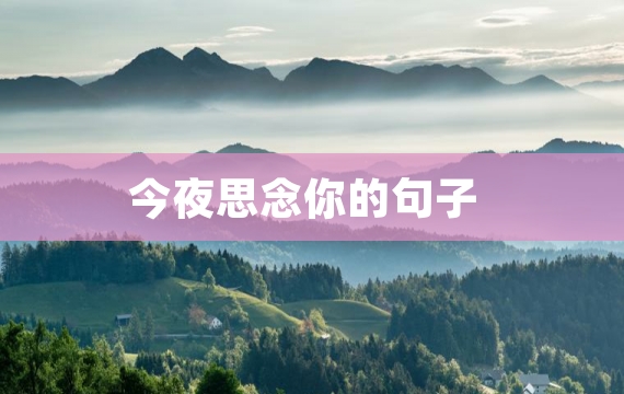 今夜思念你的句子