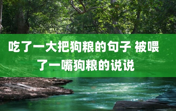 吃了一大把狗粮的句子 被喂了一嘴狗粮的说说