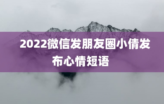 2022微信发朋友圈小倩发布心情短语