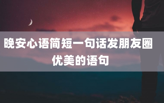 晚安心语简短一句话发朋友圈优美的语句