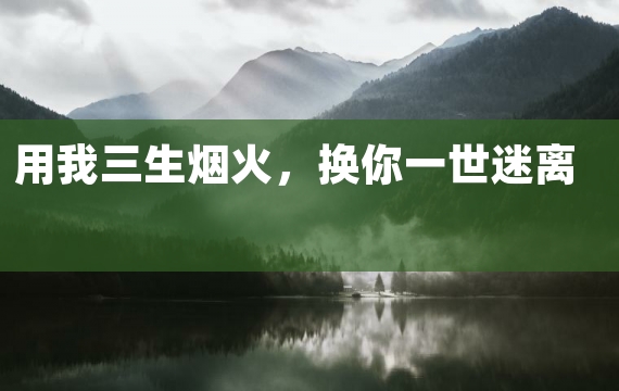 用我三生烟火，换你一世迷离