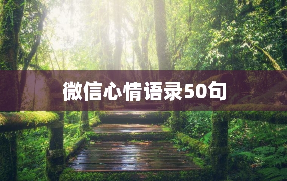 微信心情语录50句