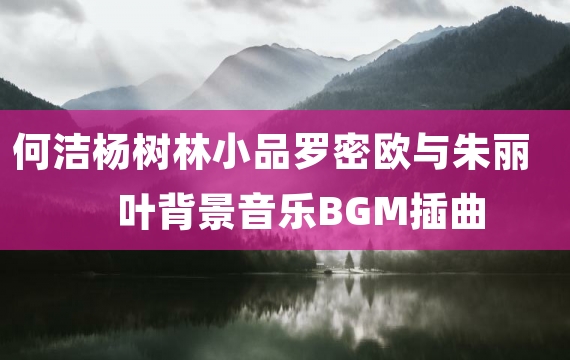 何洁杨树林小品罗密欧与朱丽叶背景音乐BGM插曲