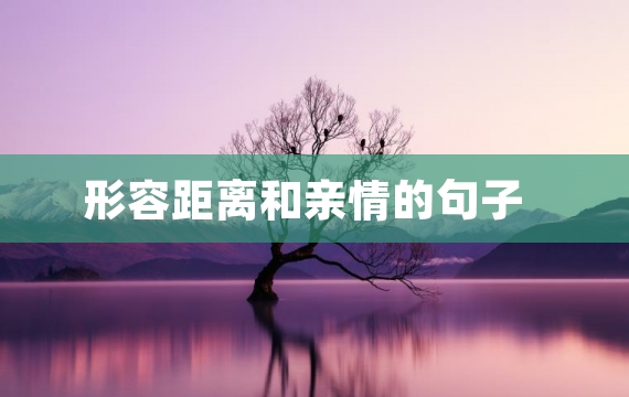 形容距离和亲情的句子