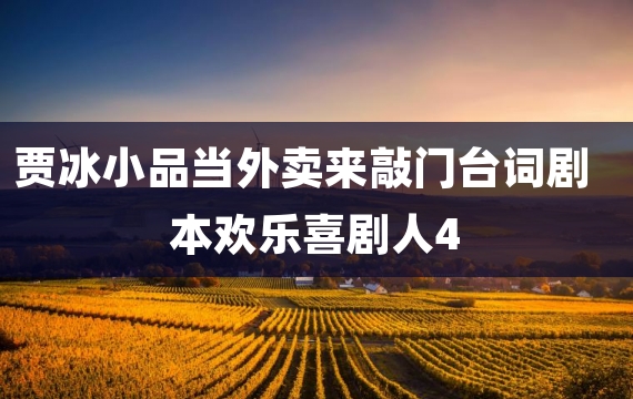 贾冰小品当外卖来敲门台词剧本欢乐喜剧人4
