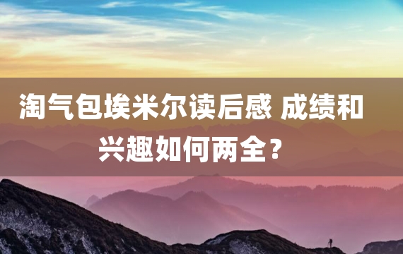 淘气包埃米尔读后感 成绩和兴趣如何两全？