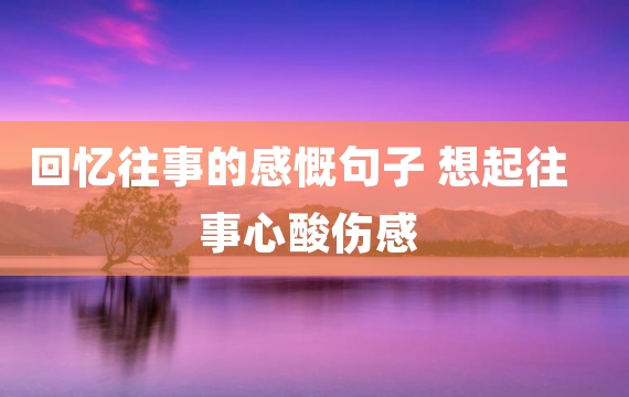 回忆往事的感慨句子 想起往事心酸伤感