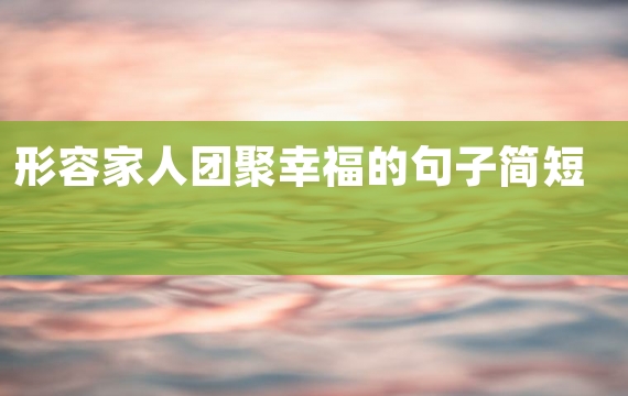 形容家人团聚幸福的句子简短