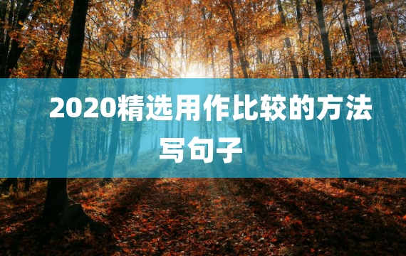 2020精选用作比较的方法写句子