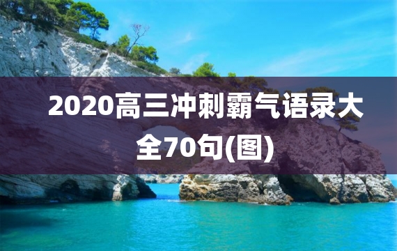 2020高三冲刺霸气语录大全70句(图)