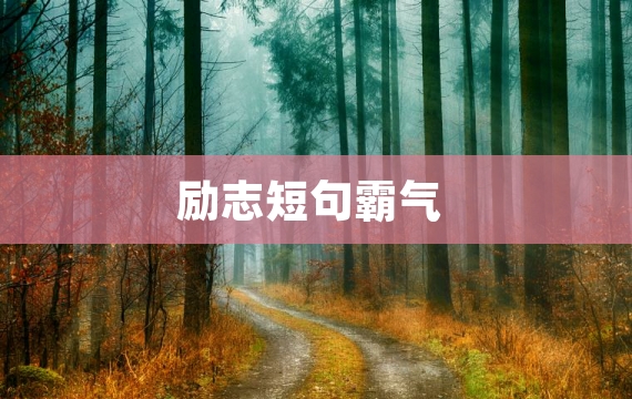励志短句霸气