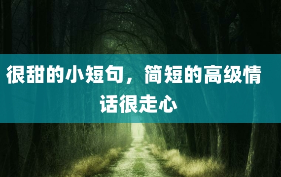 很甜的小短句，简短的高级情话很走心