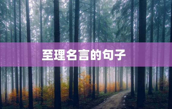 至理名言的句子