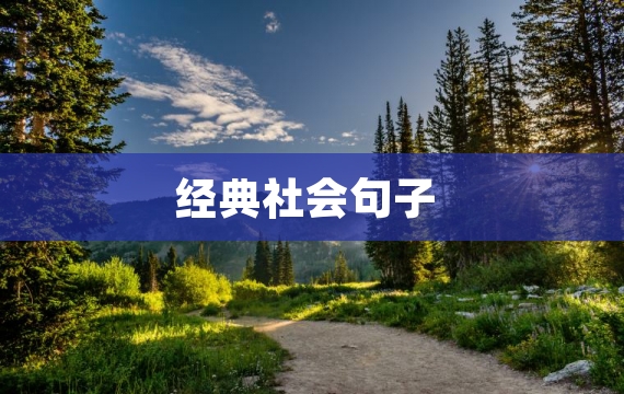 经典社会句子