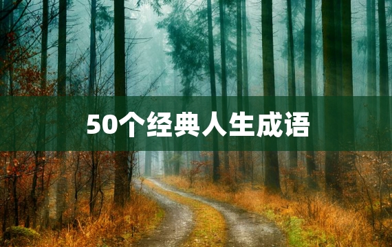 50个经典人生成语