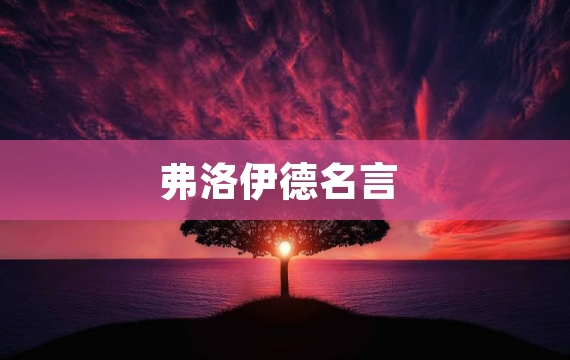 弗洛伊德名言