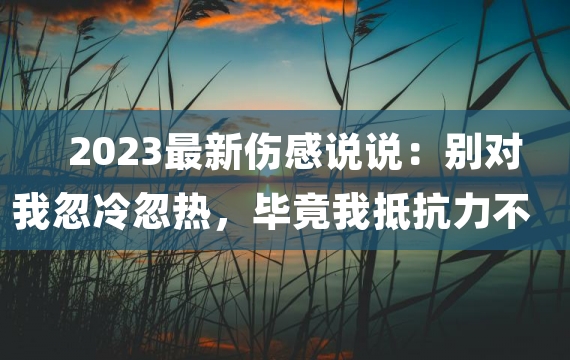 2023最新伤感说说：别对我忽冷忽热，毕竟我抵抗力不好，容易感冒