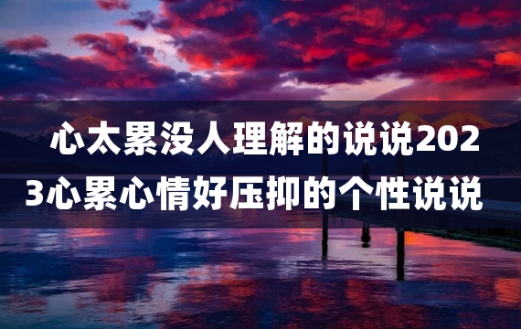 心太累没人理解的说说2023心累心情好压抑的个性说说