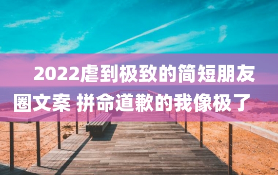 2022虐到极致的简短朋友圈文案 拼命道歉的我像极了罪人