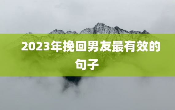 2023年挽回男友最有效的句子