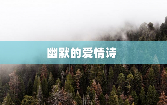 幽默的爱情诗