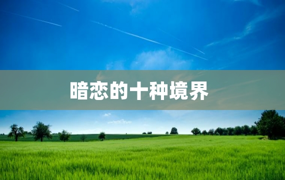 暗恋的十种境界